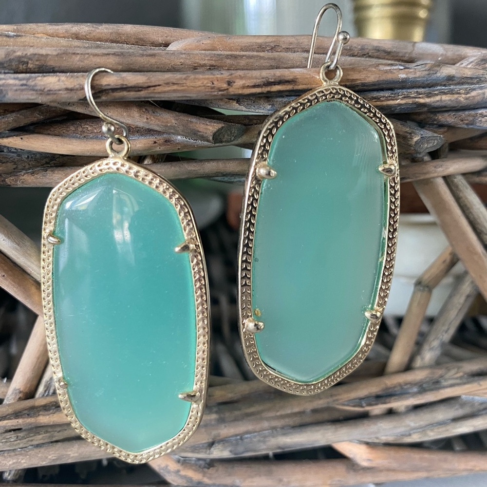 Kendra Scott Elle Drop Earrings GOLD/blue/green